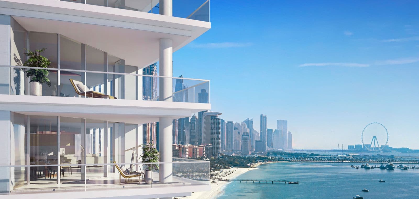 Palm Beach Towers — the terrace overlooking the sea