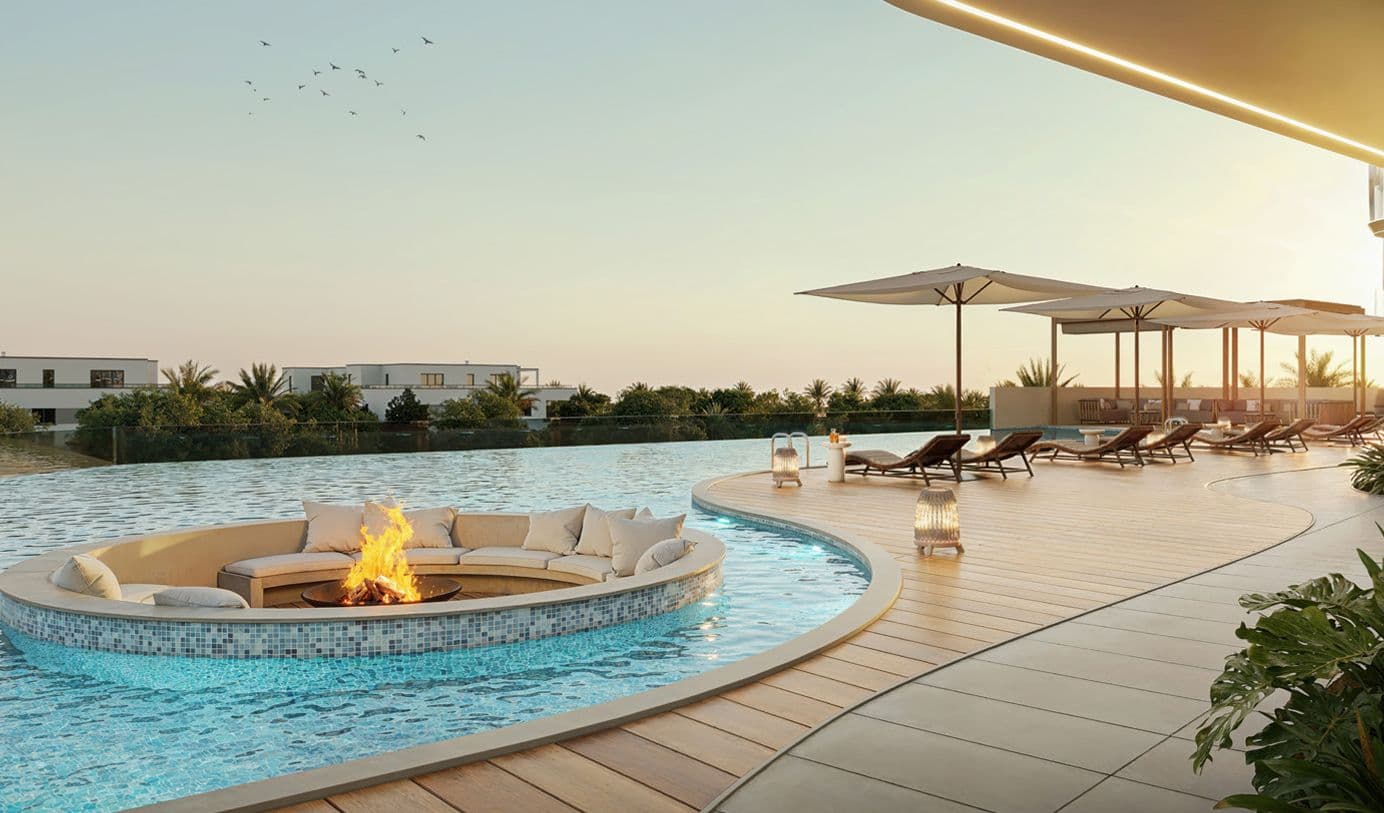 Samana Ocean Bay — the pool deck at sunset