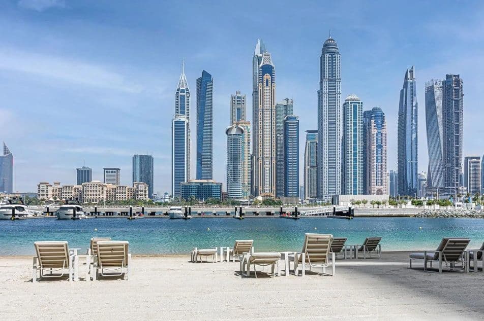 Sunrise Bay Tower 1 — the beach and Dubai Marina skyline